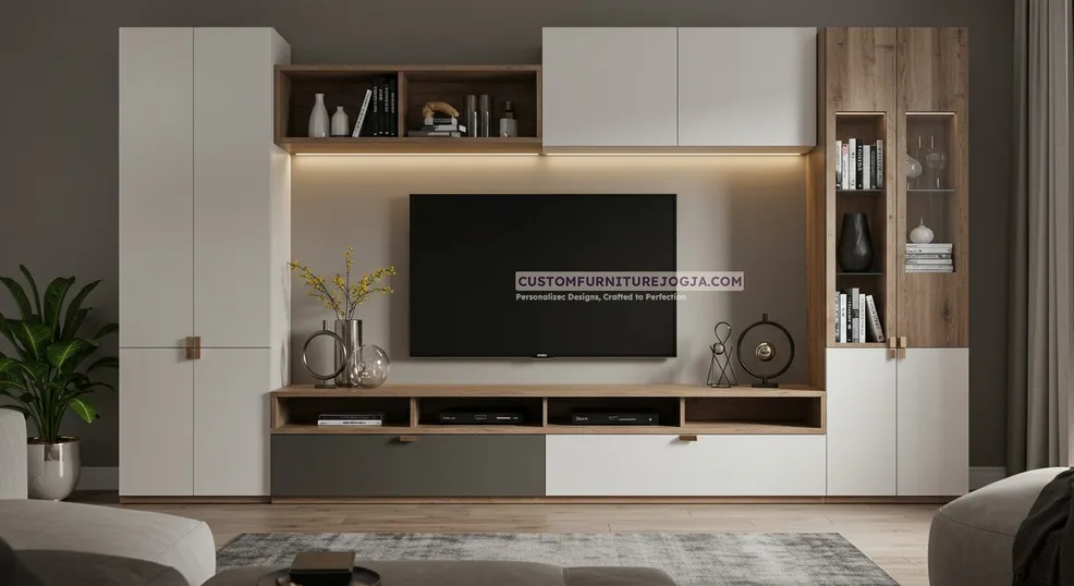 Jasa Pembuatan Cabinet Tv besar Jogja